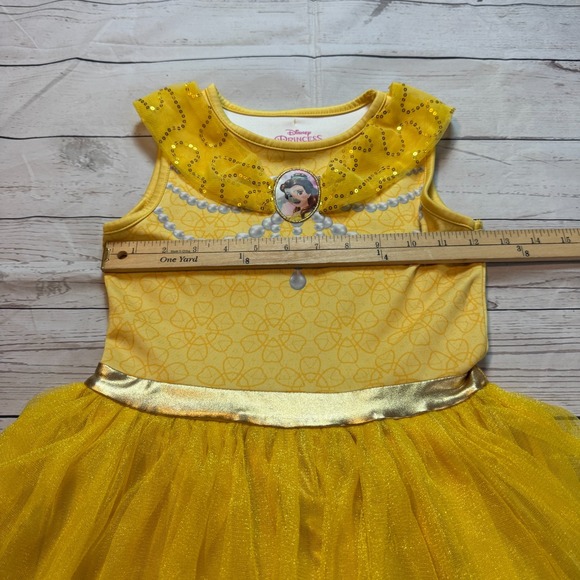 Disney Princess Belle Dress Beauty And The Beast Costume Girls Size Small 6/6X - Picture 7 of 11
